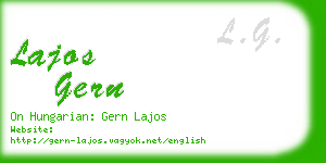 lajos gern business card